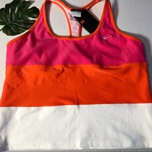 NWT NIKE PLUS color block racer back top